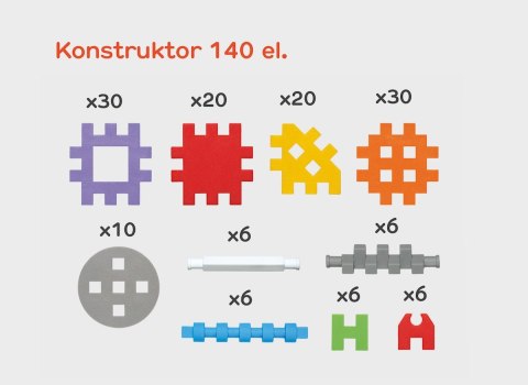 Klocki Mini Waffle Konstruktor 140 el. Marioinex Klocki Mini Waffle Konstruktor 140 el. Marioinex