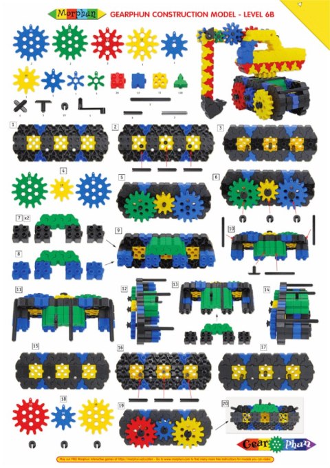 Morphun GearPhun Pojazdy 324 el. - Klocki konstrukcyjne Morphun Morphun GearPhun Pojazdy 324 el. - Klocki konstrukcyjne Morphun