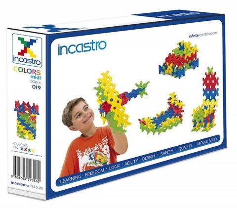 Incastro Colors Midi 60 el. - Klocki konstrukcyjne Incastro Incastro Colors Midi 60 el. - Klocki konstrukcyjne Incastro