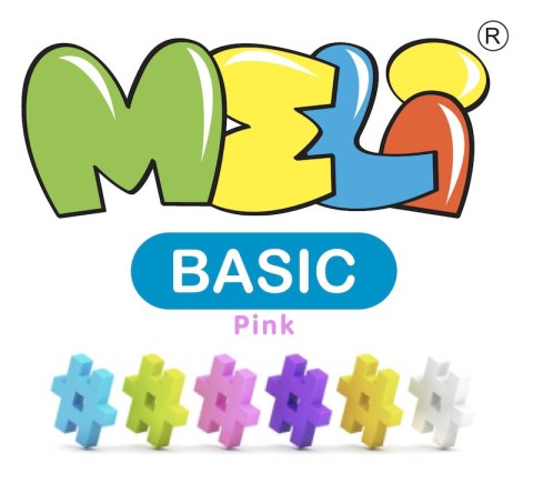 Klocki konstrukcyjne Meli Basic Pink 50 el. Meli Klocki konstrukcyjne Meli Basic Pink 50 el. Meli