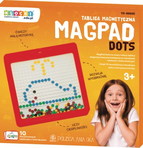 Tablica magnetyczna MagPad Dots [czerwona] Klocki.edu.pl
