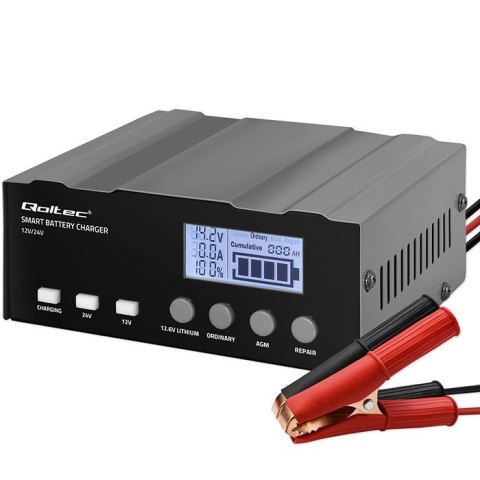 Inteligentna mikroprocesorowa ładowarka 12V | 12.6V | 24V |Prostownik z funkcją naprawy do akumulatora AGM GEL LiFePO4 | LCD Inteligentna mikroprocesorowa ładowarka 12V | 12.6V | 24V |Prostownik z funkcją naprawy do akumulatora AGM GEL LiFePO4 | LCD