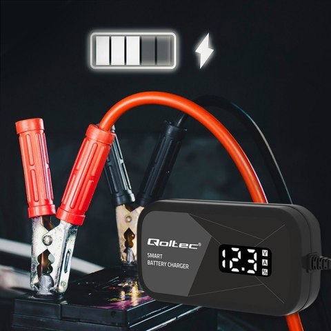 Inteligentna mikroprocesorowa ładowarka 12V | 2A | Prostownik z funkcją regeneracji ogniw do akumulatora AGM GEL | LCD Inteligentna mikroprocesorowa ładowarka 12V | 2A | Prostownik z funkcją regeneracji ogniw do akumulatora AGM GEL | LCD
