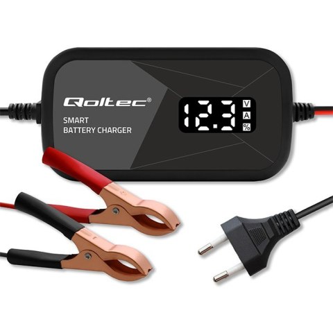 Inteligentna mikroprocesorowa ładowarka 12V | 2A | Prostownik z funkcją regeneracji ogniw do akumulatora AGM GEL | LCD Inteligentna mikroprocesorowa ładowarka 12V | 2A | Prostownik z funkcją regeneracji ogniw do akumulatora AGM GEL | LCD