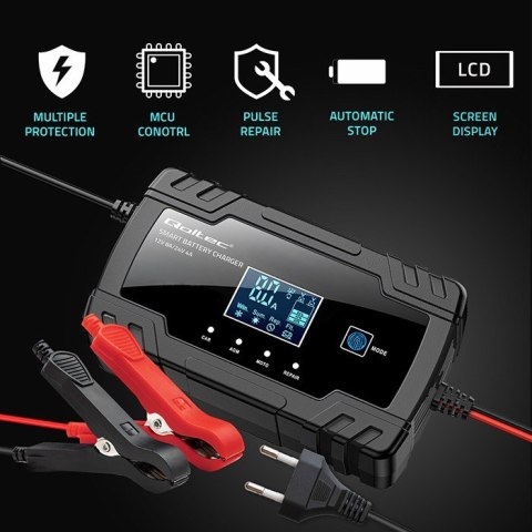 Inteligentna mikroprocesorowa ładowarka 12V 8A | 24V 4A |Prostownik z funkcją naprawy do akumulatora AGM GEL | LCD Inteligentna mikroprocesorowa ładowarka 12V 8A | 24V 4A |Prostownik z funkcją naprawy do akumulatora AGM GEL | LCD
