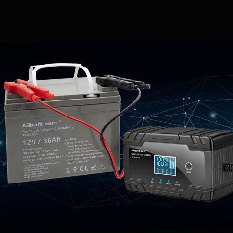 Inteligentna mikroprocesorowa ładowarka 12V 8A | 24V 4A |Prostownik z funkcją naprawy do akumulatora AGM GEL | LCD Inteligentna mikroprocesorowa ładowarka 12V 8A | 24V 4A |Prostownik z funkcją naprawy do akumulatora AGM GEL | LCD