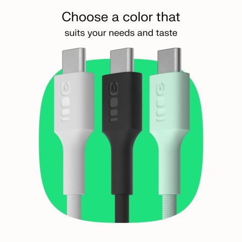 Kabel USB-C-USB-C PowerStream 100W oplot 1,2m biały Kabel USB-C-USB-C PowerStream 100W oplot 1,2m biały