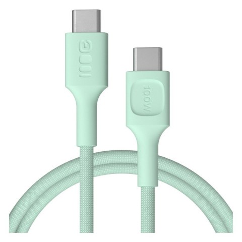 Kabel USB-C-USB-C PowerStream 100W oplot 1,2m zielony Kabel USB-C-USB-C PowerStream 100W oplot 1,2m zielony