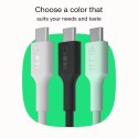 Kabel USB-C-USB-C PowerStream 100W oplot 1,2m zielony