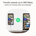 Kabel USB-C-USB-C PowerStream 100W oplot 1,2m zielony