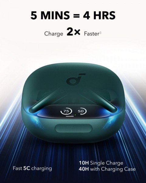Słuchawki bezprzewodowe Soundcore Liberty 4 PRO Bluetooth zielone Słuchawki bezprzewodowe Soundcore Liberty 4 PRO Bluetooth zielone