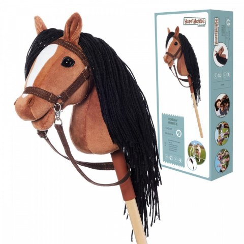 Koń na kiju Hobby Horse HOPPIHORSE A4 Bay - ciemny brąz, maść gniada Koń na kiju Hobby Horse HOPPIHORSE A4 Bay - ciemny brąz, maść gniada