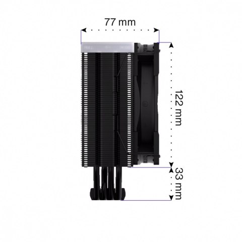 Chłodzenie procesora Fera 5 Black ARGB EY3A012 Chłodzenie procesora Fera 5 Black ARGB EY3A012