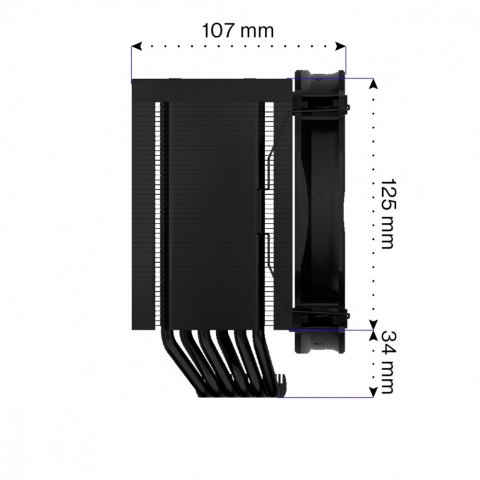 Chłodzenie procesora Fortis 5 Black EY3A013 Chłodzenie procesora Fortis 5 Black EY3A013