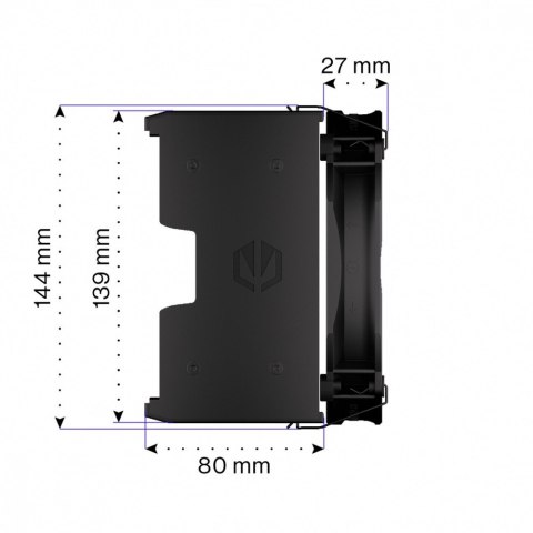 Chłodzenie procesora Fortis 5 Black EY3A013 Chłodzenie procesora Fortis 5 Black EY3A013