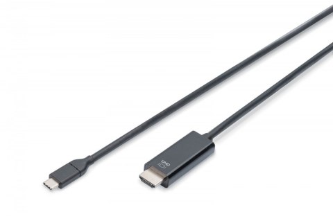 Kabel USB Type-C/HDMI M/M USB 3.1 Gen.2 SuperSpeed+ 4K/60Hz 18Gbps 5m czarny Kabel USB Type-C/HDMI M/M USB 3.1 Gen.2 SuperSpeed+ 4K/60Hz 18Gbps 5m czarny