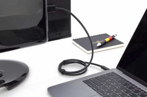 Kabel USB Type-C/HDMI M/M USB 3.1 Gen.2 SuperSpeed+ 4K/60Hz 18Gbps 5m czarny Kabel USB Type-C/HDMI M/M USB 3.1 Gen.2 SuperSpeed+ 4K/60Hz 18Gbps 5m czarny