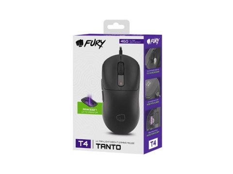 Mysz Fury TANTO T4 RGB 12000DPI gamingowa czarna Mysz Fury TANTO T4 RGB 12000DPI gamingowa czarna
