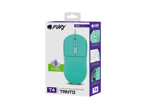 Mysz Fury TANTO T4 RGB 12000DPI gamingowa mięta Mysz Fury TANTO T4 RGB 12000DPI gamingowa mięta