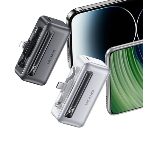 Powerbank 4500mAh 20W USB-C/Lightning Fast Charge srebrny