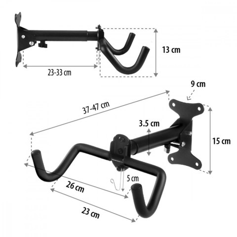 Rowerowy uchwyt ścienny max 30kg, MC-484 Rowerowy uchwyt ścienny max 30kg, MC-484