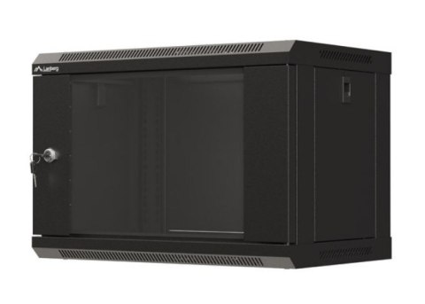 Szafa instalacyjna rack wisząca 19" 6U 540x350 czarna drzwi przeszklone ( flat pack) Szafa instalacyjna rack wisząca 19" 6U 540x350 czarna drzwi przeszklone ( flat pack)