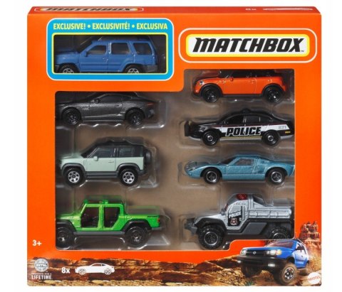 Zestaw pojazdów Matchbox 8-pak 1:64 mix Zestaw pojazdów Matchbox 8-pak 1:64 mix