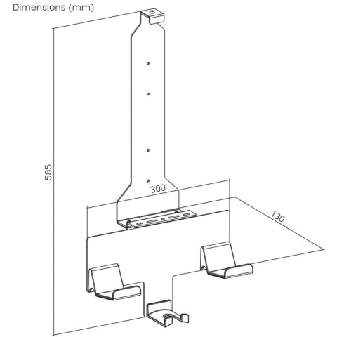 Stojak do Playstation 5 RS181, biały, ścienny, max 10kg, uchwt na pady Stojak do Playstation 5 RS181, biały, ścienny, max 10kg, uchwt na pady