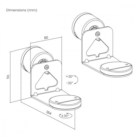 Uchwyt ścienny na głośnik x2 Sonos ERA MC-495 max 5kg Uchwyt ścienny na głośnik x2 Sonos ERA MC-495 max 5kg