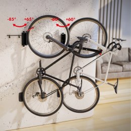 Wieszak rowerowy na ścianę, MC-499 MAX 35kg stalowy, czarny