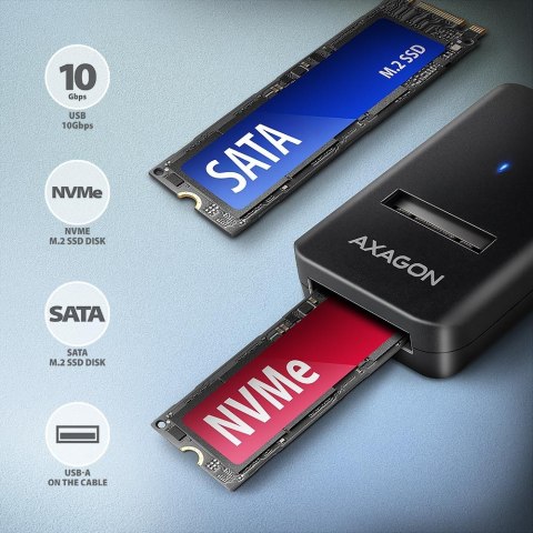 ADM2-AM Adapter USB3.2 Gen 2 M.2 NVMe/SATA SSD 10Gbps 10cm USB-A cable ADM2-AM Adapter USB3.2 Gen 2 M.2 NVMe/SATA SSD 10Gbps 10cm USB-A cable