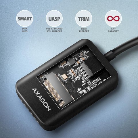 ADM2-AM Adapter USB3.2 Gen 2 M.2 NVMe/SATA SSD 10Gbps 10cm USB-A cable ADM2-AM Adapter USB3.2 Gen 2 M.2 NVMe/SATA SSD 10Gbps 10cm USB-A cable