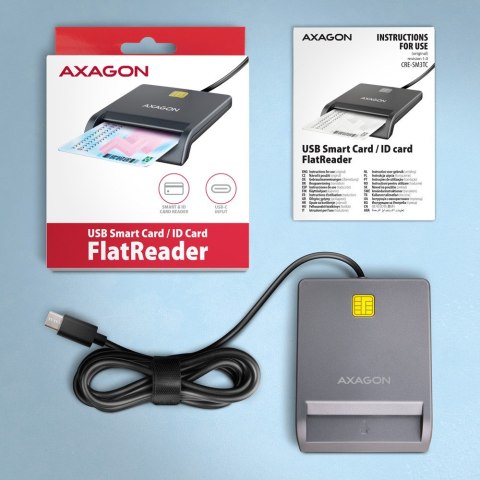 CRE-SM3TC Czytnik kart identyfikacyjnych USB-C, 1.2m kabel CRE-SM3TC Czytnik kart identyfikacyjnych USB-C, 1.2m kabel