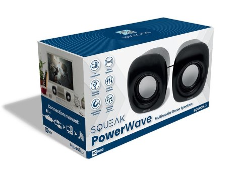 Głośniki komputerowe PowerWave SQ1003 stereofoniczne Głośniki komputerowe PowerWave SQ1003 stereofoniczne