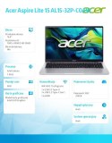 Laptop Lite 15 AL15-32P-C0AW Celeron N4500, 15.6 FHD IPS, 8GB, 256GB SSD, No OS, Pure Silver
