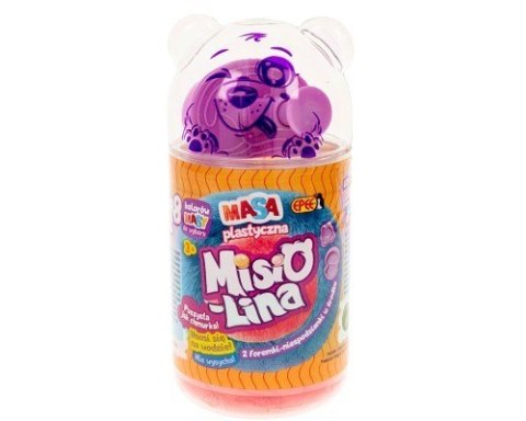 Masa plastyczna Misiolina 2x50g 2 foremki czerwony błękitny Masa plastyczna Misiolina 2x50g 2 foremki czerwony błękitny