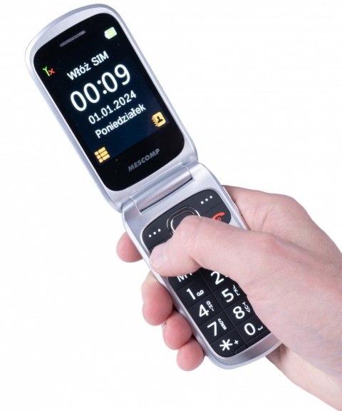 Telefon komórkowy z klapką dla seniorów MT-184 BRUNO 4G Telefon komórkowy z klapką dla seniorów MT-184 BRUNO 4G