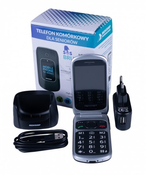 Telefon komórkowy z klapką dla seniorów MT-184 BRUNO 4G Telefon komórkowy z klapką dla seniorów MT-184 BRUNO 4G