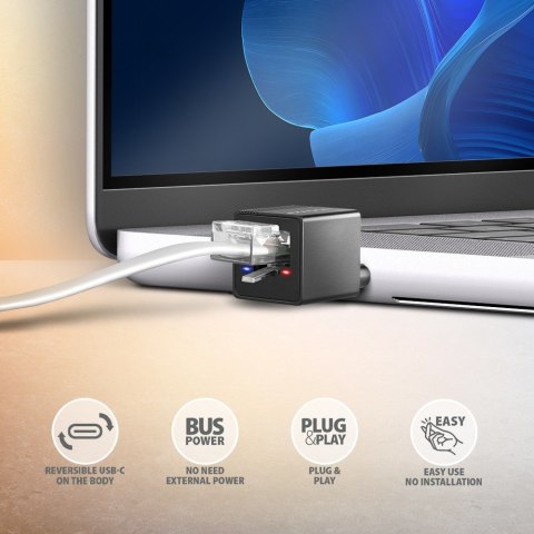 ADE-MINIC Karta sieciowa Gigabit Ethernet adapter, USB-A 3.2 Gen 1, instalacja automatyczna MINI ADE-MINIC Karta sieciowa Gigabit Ethernet adapter, USB-A 3.2 Gen 1, instalacja automatyczna MINI