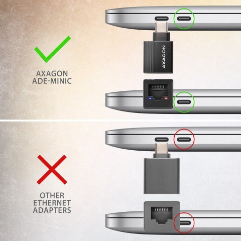ADE-MINIC Karta sieciowa Gigabit Ethernet adapter, USB-A 3.2 Gen 1, instalacja automatyczna MINI ADE-MINIC Karta sieciowa Gigabit Ethernet adapter, USB-A 3.2 Gen 1, instalacja automatyczna MINI