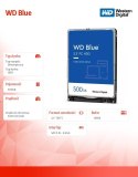 Dysk HDD Blue 500GB 2,5 cala 16MB SATAIII/5400rpm