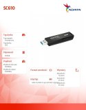 Dysk SSD zewnętrzny SC610 500GB USB3.2A Gen2 czarny