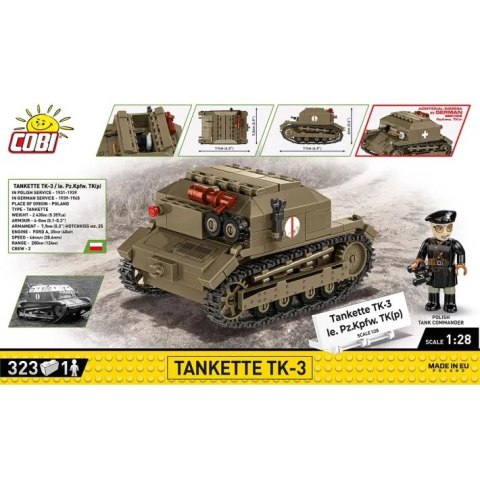 Klocki Tankietka TK-3 323 klocków Klocki Tankietka TK-3 323 klocków