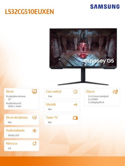 Monitor 32 cale LS32CG510EUXEN Monitor 32 cale LS32CG510EUXEN