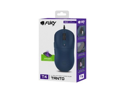 Mysz Fury TANTO T4 RGB 12000DPI gamingowa niebieska Mysz Fury TANTO T4 RGB 12000DPI gamingowa niebieska