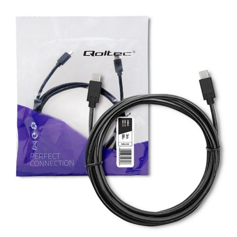 Kabel USB 3.1 typ C męski | USB 3.1 typ C męski | 3m | Czarny Kabel USB 3.1 typ C męski | USB 3.1 typ C męski | 3m | Czarny