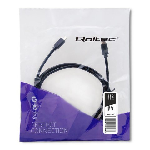 Kabel USB 3.1 typ C męski | USB 3.1 typ C męski | 3m | Czarny Kabel USB 3.1 typ C męski | USB 3.1 typ C męski | 3m | Czarny