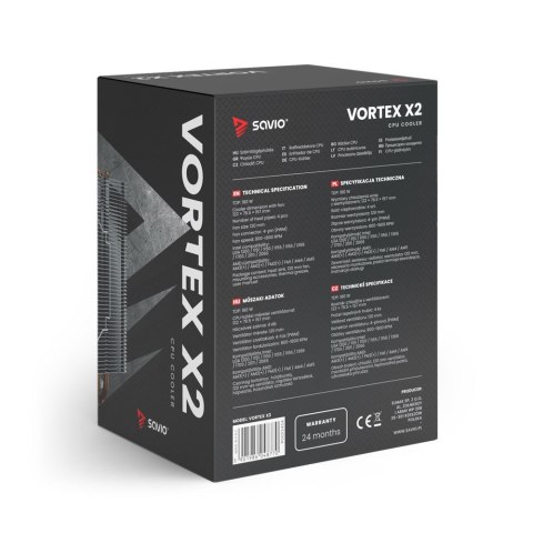 Chłodzenie procesora CPU Vortex X2 Chłodzenie procesora CPU Vortex X2