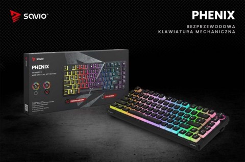 Klawiatura mechaniczna bezprzewodowa PHENIX, Gateron Red Pro, Pudding Klawiatura mechaniczna bezprzewodowa PHENIX, Gateron Red Pro, Pudding