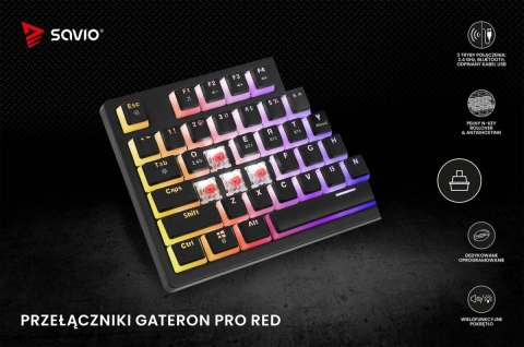 Klawiatura mechaniczna bezprzewodowa PHENIX, Gateron Red Pro, Pudding Klawiatura mechaniczna bezprzewodowa PHENIX, Gateron Red Pro, Pudding
